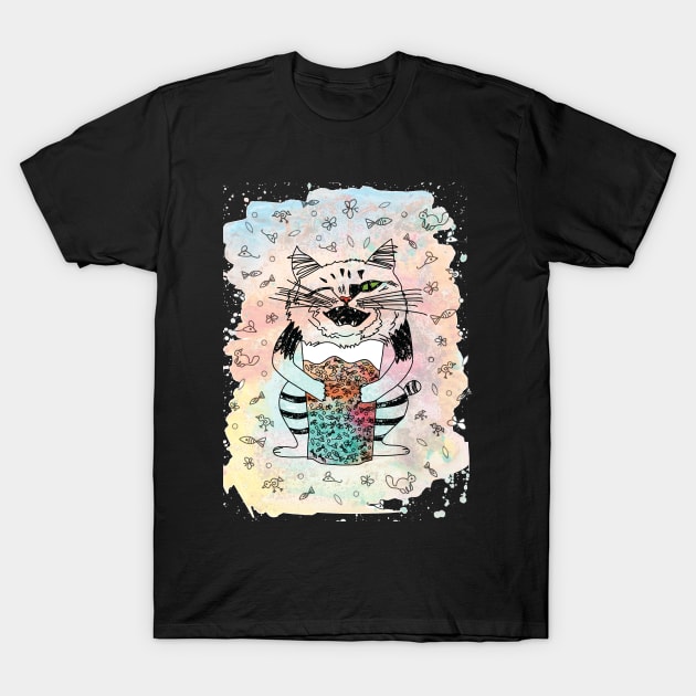 Emotional Cat Playful T-Shirt by PolinaPo